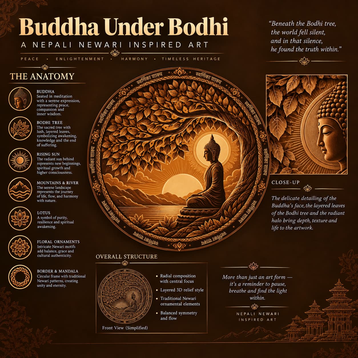 Buddha Under Bodhi anatomy study